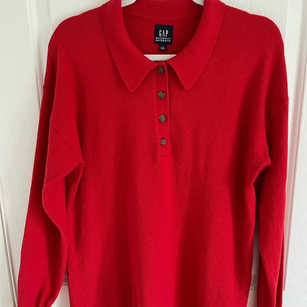 GAP Red Collared Sweater